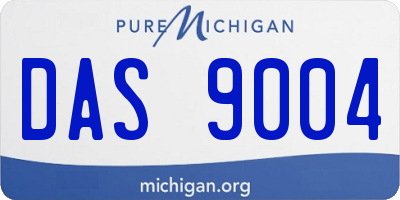 MI license plate DAS9004