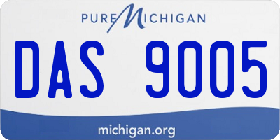 MI license plate DAS9005