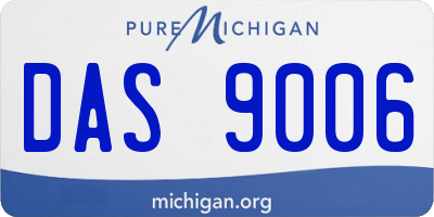 MI license plate DAS9006