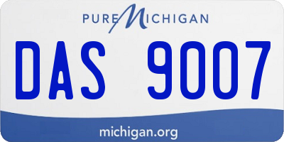 MI license plate DAS9007