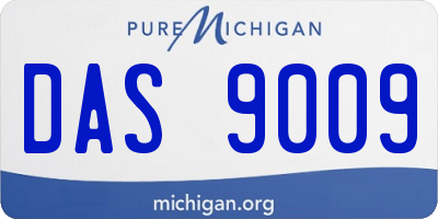 MI license plate DAS9009