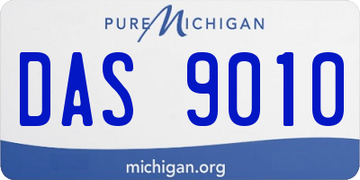 MI license plate DAS9010