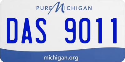 MI license plate DAS9011