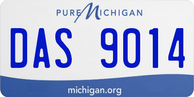 MI license plate DAS9014