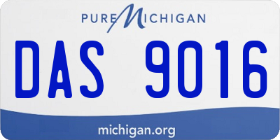 MI license plate DAS9016