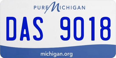 MI license plate DAS9018