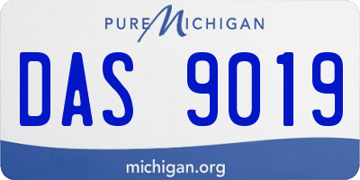 MI license plate DAS9019