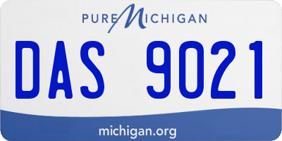 MI license plate DAS9021