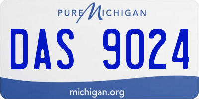 MI license plate DAS9024