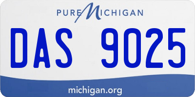 MI license plate DAS9025