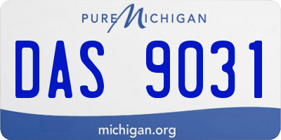 MI license plate DAS9031