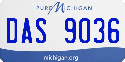 MI license plate DAS9036