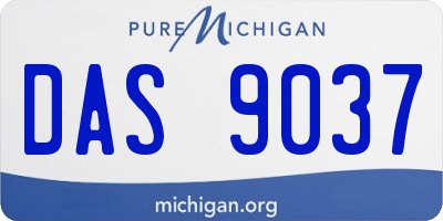 MI license plate DAS9037