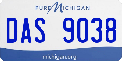 MI license plate DAS9038