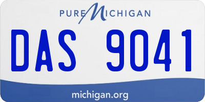 MI license plate DAS9041