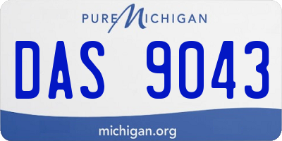 MI license plate DAS9043