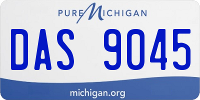 MI license plate DAS9045