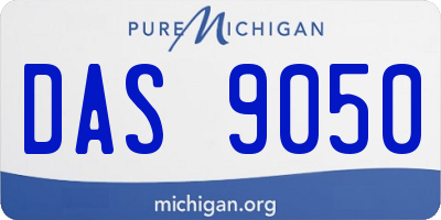 MI license plate DAS9050