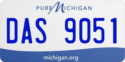 MI license plate DAS9051