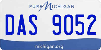 MI license plate DAS9052