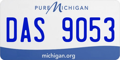 MI license plate DAS9053