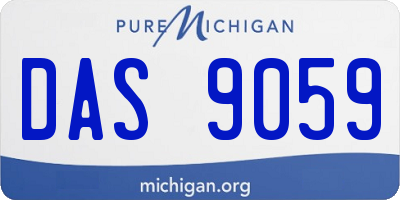 MI license plate DAS9059