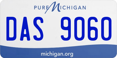 MI license plate DAS9060