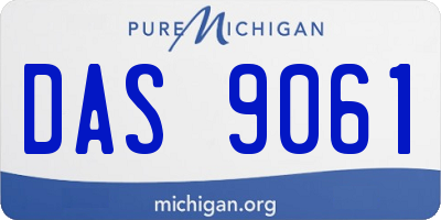 MI license plate DAS9061