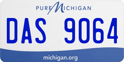 MI license plate DAS9064