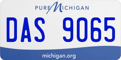 MI license plate DAS9065