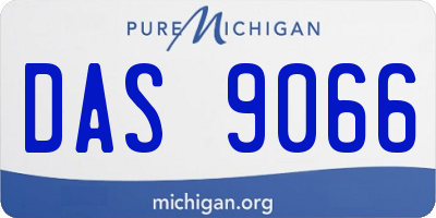 MI license plate DAS9066