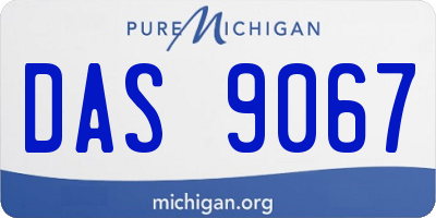 MI license plate DAS9067