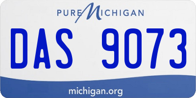 MI license plate DAS9073