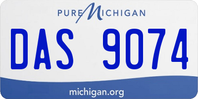 MI license plate DAS9074