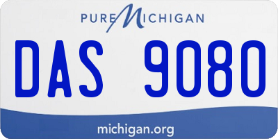 MI license plate DAS9080