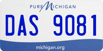 MI license plate DAS9081