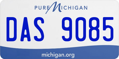 MI license plate DAS9085