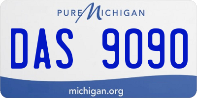 MI license plate DAS9090