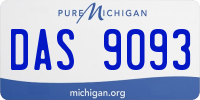 MI license plate DAS9093