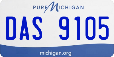 MI license plate DAS9105