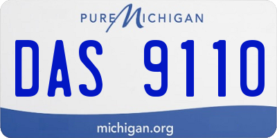 MI license plate DAS9110