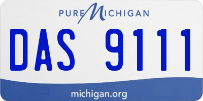 MI license plate DAS9111
