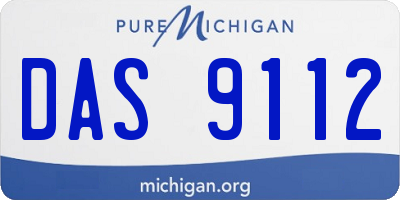 MI license plate DAS9112