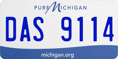 MI license plate DAS9114