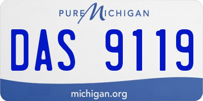 MI license plate DAS9119