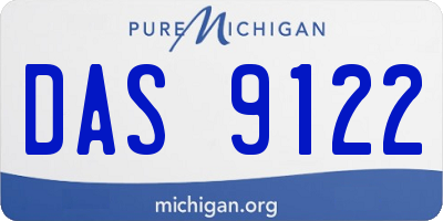 MI license plate DAS9122