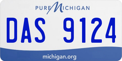 MI license plate DAS9124