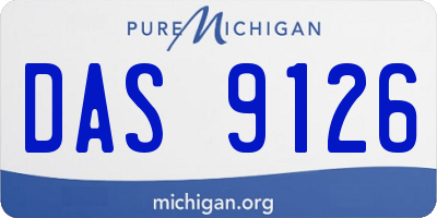 MI license plate DAS9126