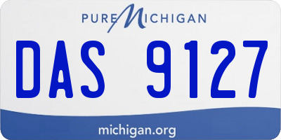 MI license plate DAS9127