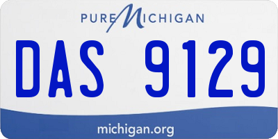 MI license plate DAS9129